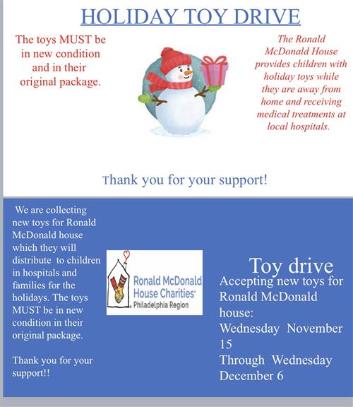 CRMS TOY DRIVE!