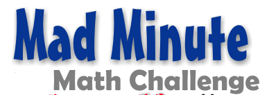 Mad minute math worksheets for 1st grade