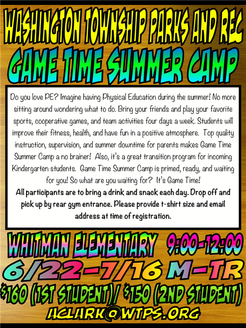 Game Time Summer Camp 1 