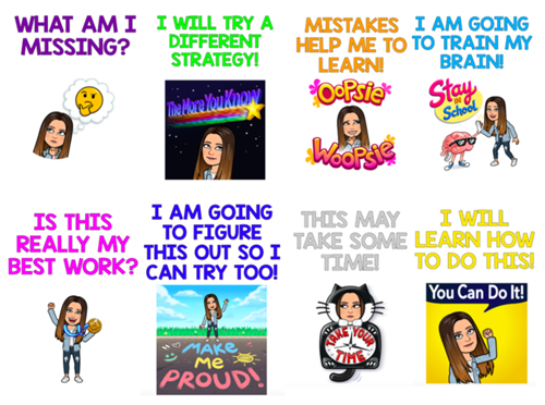 BITMOJI Post Its EDITABLE notes for growth mindset, positive, relationships  - SSSTeaching